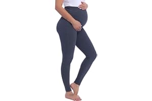 Joyaria Womens Cotton Maternity Leggings Pants Over The Belly Pregnancy Active Wear Workout Yoga Tights Pants S-XXL