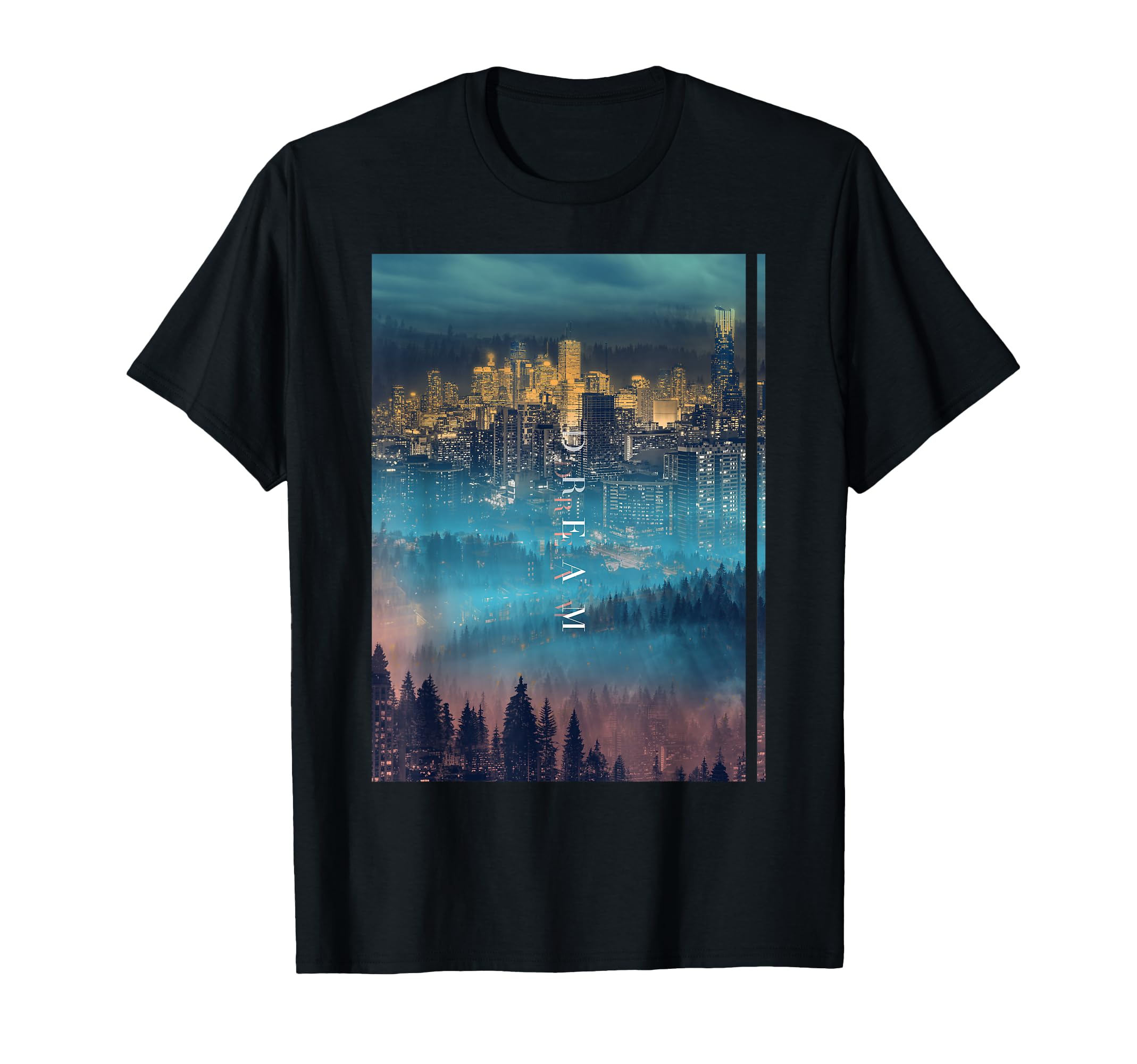 Night Cityscape With Clouds Dream T-Shirt