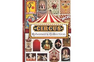 Circus Ephemera Collection: One-Sided Decorative Paper for Junk Journaling, Scrapbooking, Decoupage, Collages, Origami, Card 