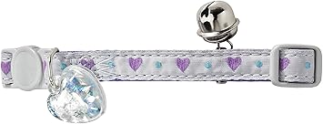 Katzenhalsband Purple Heart, Nylon, mit Sicherheitsverschluss