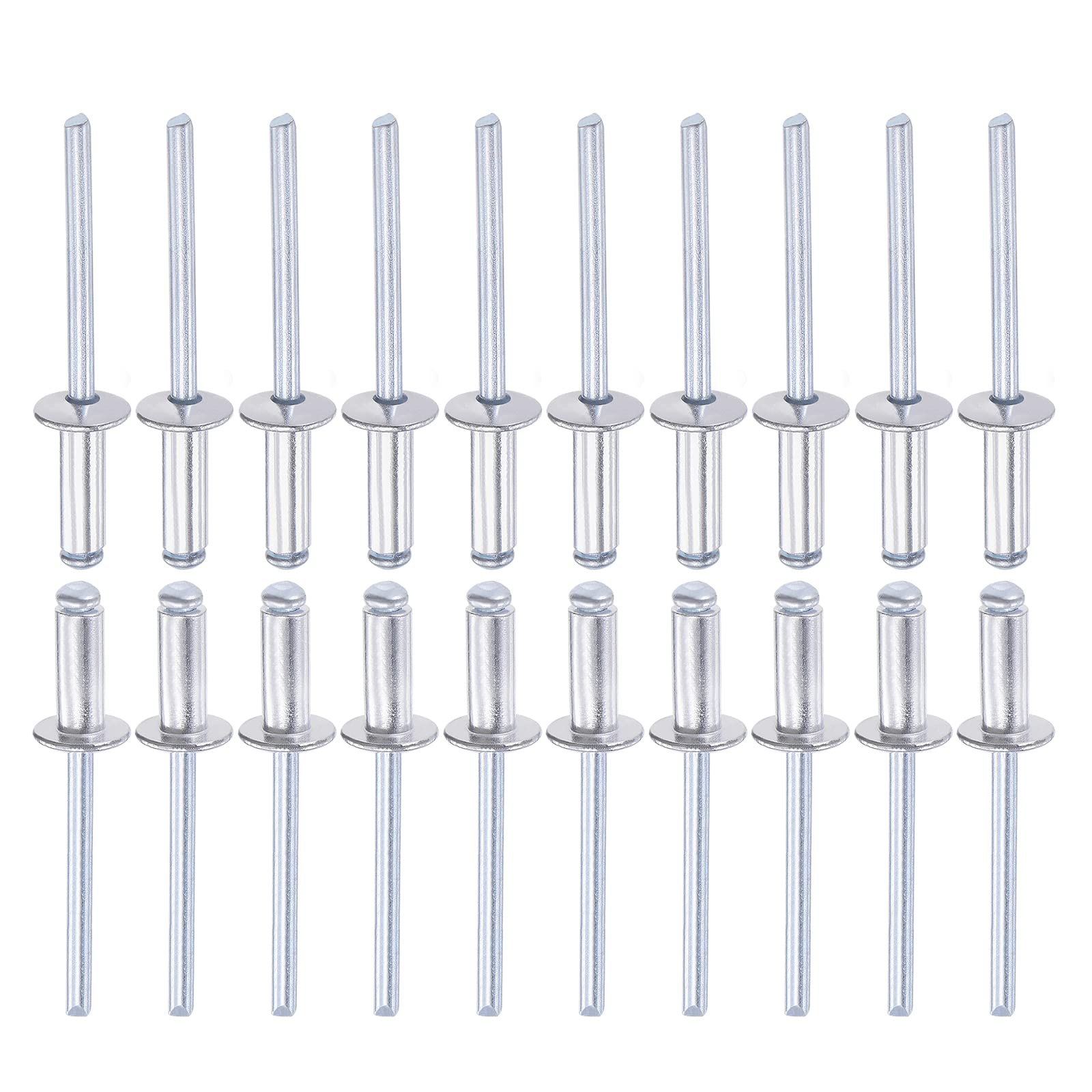 DTGN 5mm x 13mm (DXL) Blind Rivets - 60Pack - Good for Machinery Joining - Aluminum Dome Open End Rivet