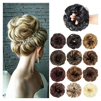 Amazon Com Hair Bun Extensions Messy Synthetic Chignon Hair