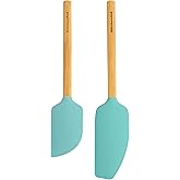 KitchenAid Bamboo Spatula Set, 2-Piece, Aqua Sky