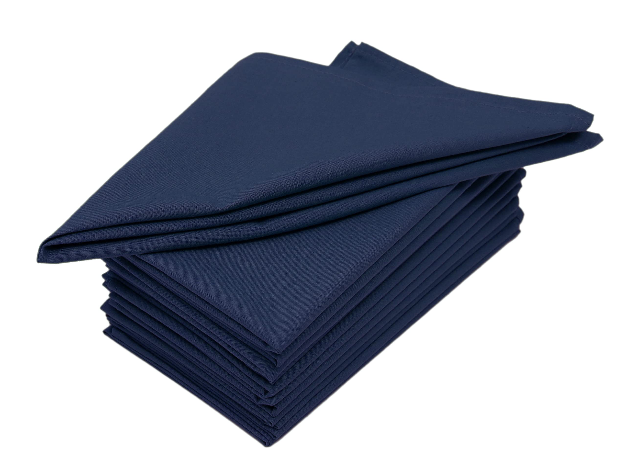 Cloth Napkins Set of 12(18x18 Inches or 46x46 CM)100% Cotton Everyday Use Premium Quality Cloth Napkins Festive Holiday Table Décor for Christmas Parties&Dining/Table Napkins-Navy Blue-The Home Talk