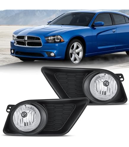 Amazon.com: MOTOKU Front Driver and Passenger Side Fog Light Cover for Dodge  Charger SRT8 2012-2014 : Automotive
