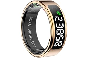 LEWITOOLS R11 Smart Ring for Women & Men with Trendy Design | 5ATM Waterproof Fitness Essential | Non - invasive Heart Rate & Blood Oxygen Tracking, Sleep & Activity Monitoring | No Subscription Fee (10#)
