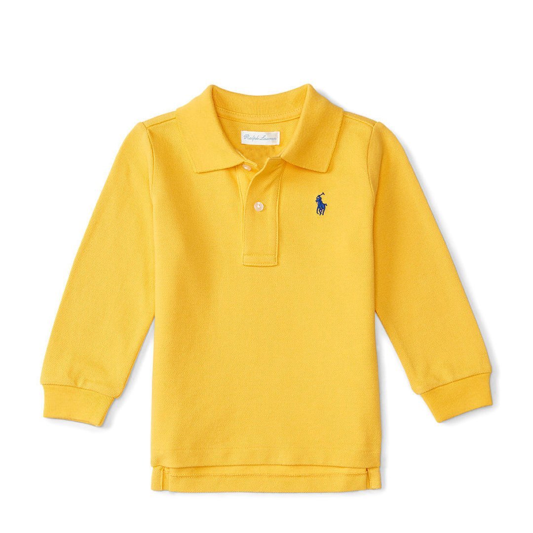 Ralph Lauren Baby Boy Long Sleeve Polo Shirt Top Authentic 3m Baby