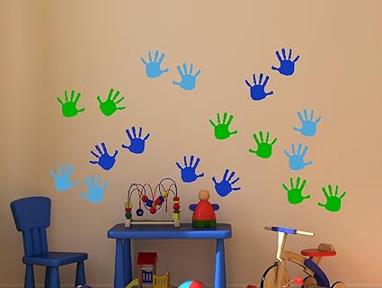Wall Decor Plus More Wdpm3568 Handprint Vinyl Wall Decals Sticker