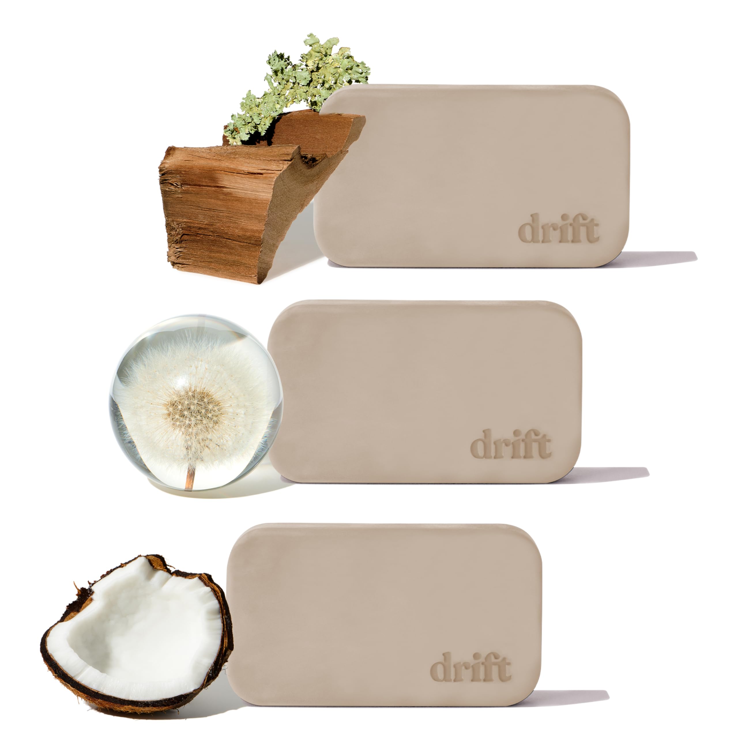 Drift Car Air Freshener - Stone Air Freshener - Car Odor Eliminator - Long Lasting Scent - Auto Accessories - Metal Clip - Variety 3 Pack Starter Kit - Teak, Open Air, Cabana - CLIP INCLUDED