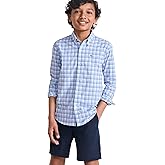 Vineyard Vines Boys Boys Callwood Plaid Featherweight Performance Shirt