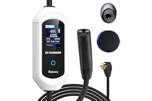 Nefaracy Level 2 Tesla Charger 40 Amp, Portable EV Charger for Tesla, Electric Car Chargers for Tesla Model Y/3/S/X, LED Display & App Control(240V, NEMA14-50 Plug, 25ft Cable)