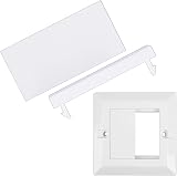 White Hinge 10x Electrical Faceplate Half Blank Spacers Modular Wall Socket view 2