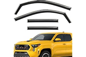 Extra Durable Window Deflectors in-Channel Window Visors Rain Guards Fit for Toyota Tacoma Double Cab 2024-2026, Sun Visors, 