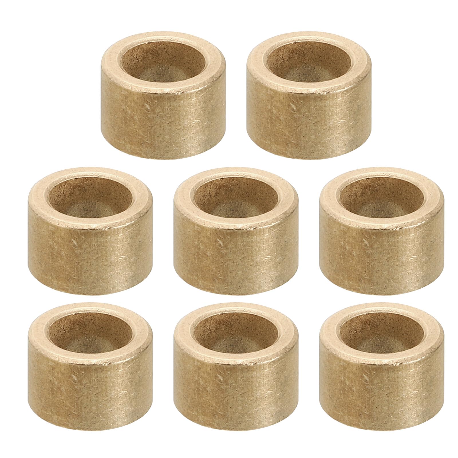 PATIKIL M8 Brass Spacers, 8 Pcs Metal Spacer Brass 8mm ID x 12mm OD x 8mm L Brass Spacers Screw Standoff for 5/16 Inch or M8 Screw