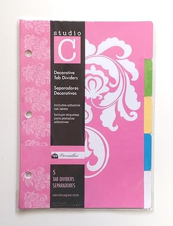 Amazon Com Studio C Decorative 5 Tab Dividers 6 X 8 5 For