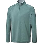 Men’s 1/4 Zip Long Sleeve Shirt–UPF 50+ Sun Protection, Moisture Wicking Pullover for Golf, Outdoor & Casual Wear