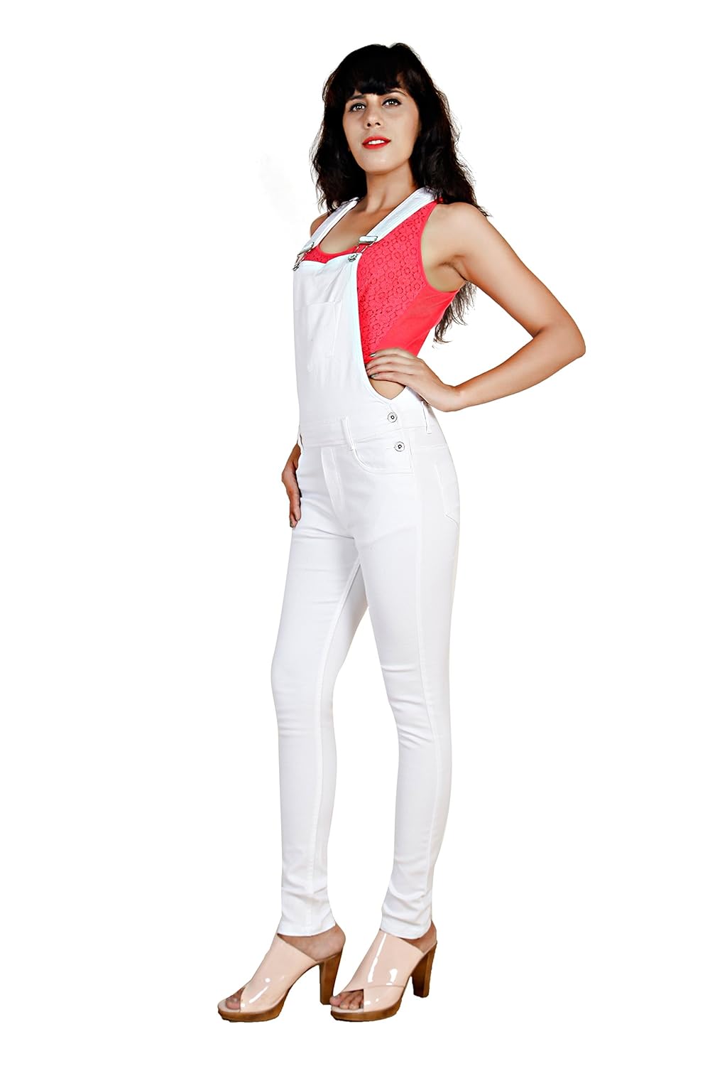 fck-3 women's silky stretchable denim dungaree