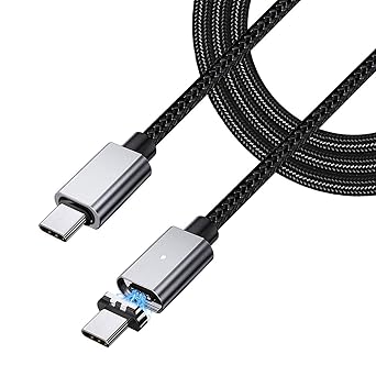 Amazon Com Usb C To Usb C Magnetic Charging Cable 100w 5a Usb Type C Pd Power Cord Fast Charging Cable Braided Data Cable 6 6ft For Macbook Pro 19 18 17 Macbook Air Ipad Pro 19 18 Industrial Scientific