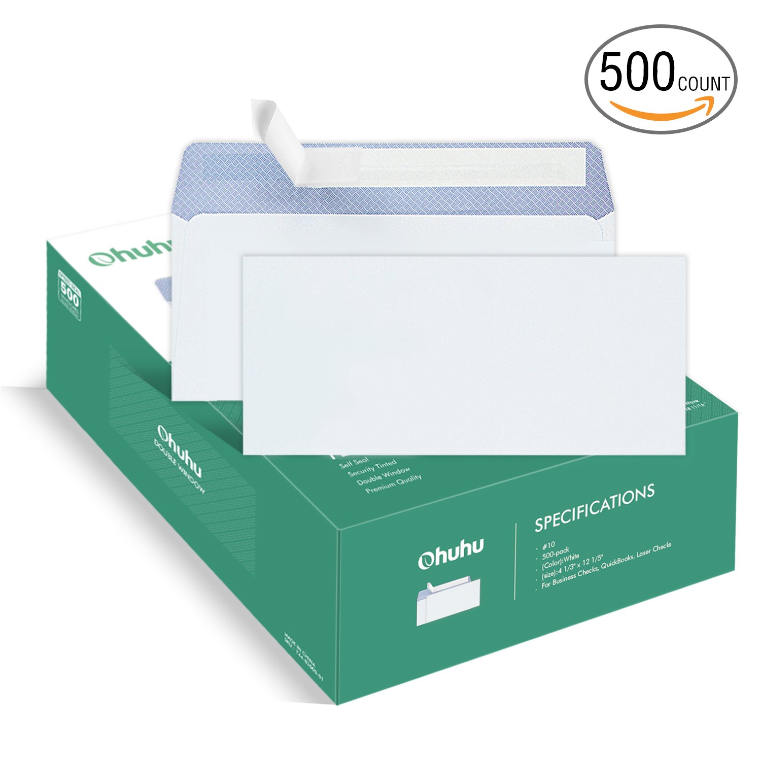 500 10 Envelopes SELF SEAL Business Envelope Windowless Design Security