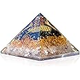 Orgonite Crystal Orgone Pyramid for Triple Health Protection with Black Tourmaline, Citrine and Rose Quartz – Positive Energy Generator for Healing, Wealth and Prosperity