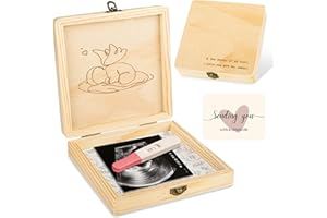 Ceiner Miscarriage Gifts for Mothers, Memorial Box for Pregnancy Loss, Wooden Angel Baby Keepsake with Storage for Photo & Or