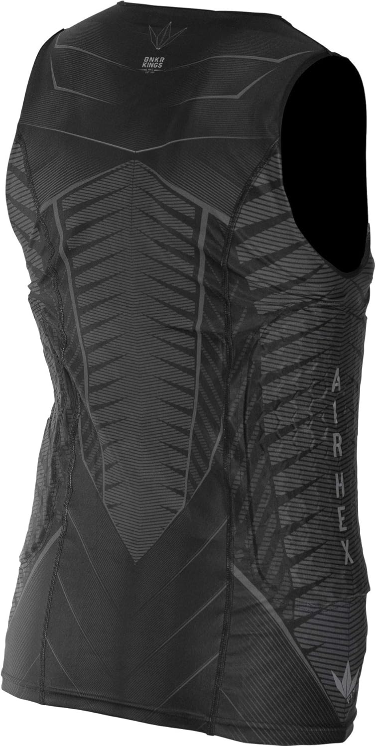 Bunkerkings Fly Compression Lightweight Sleeveless Top/Chest Protector - Black : Clothing