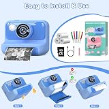 Hangrui Kids Camera Instant Print 2.4 inch 1080P 32GB Card Blue view 5