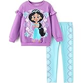 Disney Frozen Minnie Mouse Stitch Princess Fall Toddler Girl Outfit 2 Piece Girl Clothes Long Sleeve Sweatshirt and Leggings