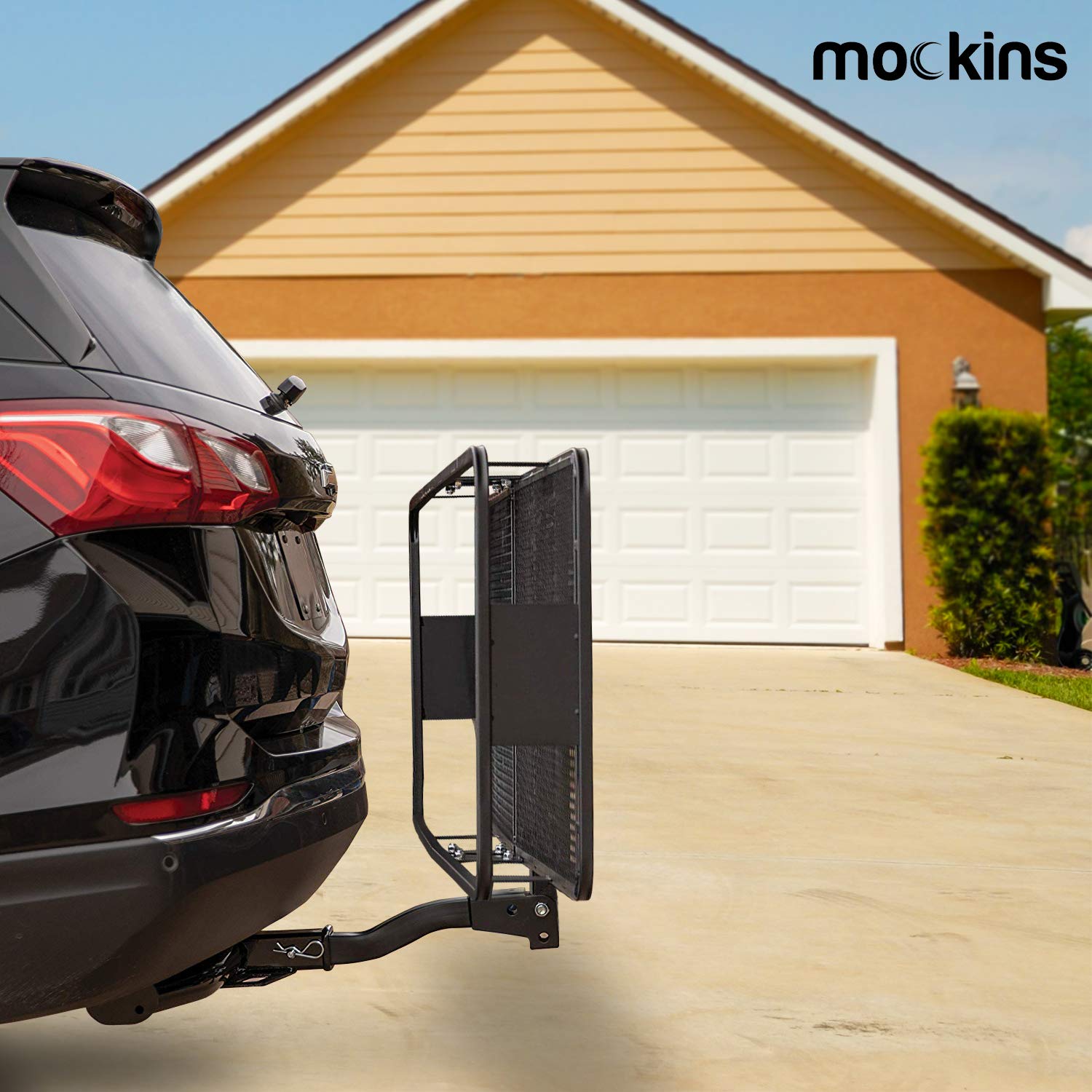 Mockins Hitch Mount Cargo Carrier The Steel Cargo Basket is 60” Long