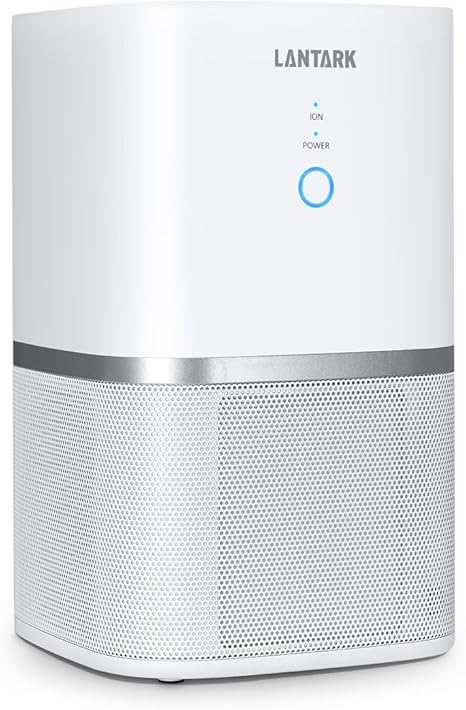 Amazon De Lantark 5 In 1 Luftreiniger Mit Hepa Filter Luftreiniger Filtration Fur Allergien Haustiere Raucher Eliminiert Staub Schimmelpilzsporen Geruche Blutenstaub Bakterie Haustiere Schuppen