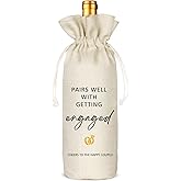 Socive Engagement Wine Bag,Engagement Gift,Personalized Engagement Wine Bag Gift for Couples,Wedding,Newlywed,Bride Gif