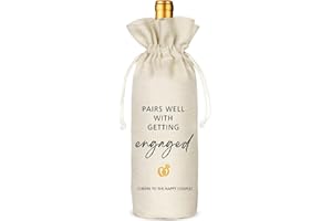 Socive Engagement Wine Bag,Engagement Gift,Personalized Engagement Wine Bag,Engagement Gift for Couples,Wedding Wine Bag,Newlywed,Bride Gif-Pairs Well with Getting Engaged