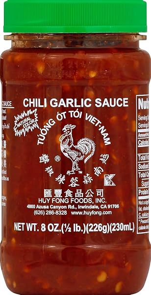 CHILI GARLIC SAUCE, 8 OZ (1 PACK) – PREMIUM SPICY AND FLAVORFUL ASIAN CONDIMENT, IDEAL FOR COOKING, DIPPING, AND ENHANCING DISHES