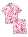 Topgal Pajamas for Girls – Green Satin Button Up