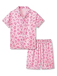 Topgal Pajamas for Girls – Green Satin Button Up