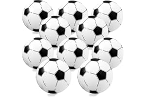 WELLVO Inflatable Soccer Beach Balls 24 Pack 12" Beach Balls Party Favors Soccer Beach Balls Bulk Summer Swimming Pool Beach Games Toys for Kids Sports Outdoor Activity Beach Party Decoration Supplies