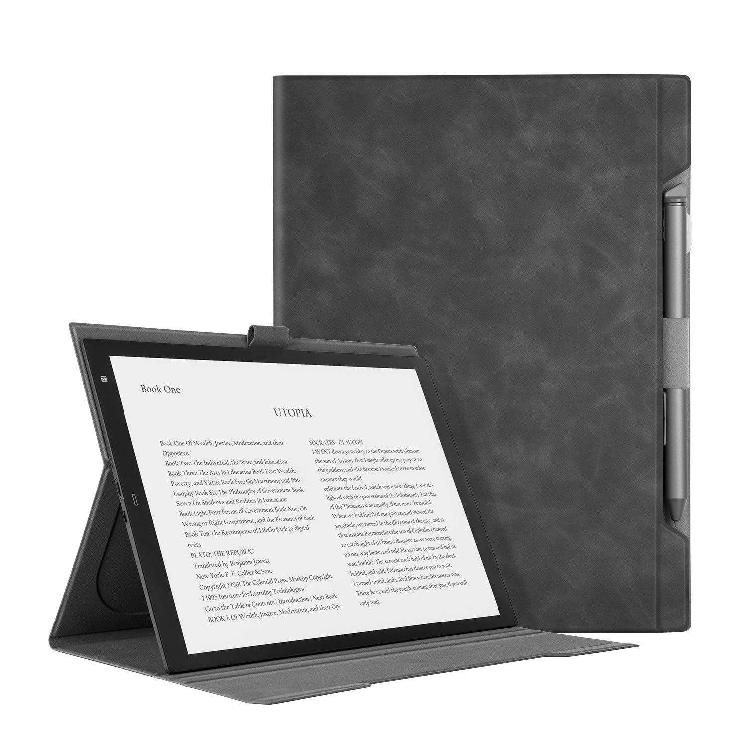 Ayotu Skin Touch Feeling Folding Cover for Sony DPT-CP1/B 10โ Digital Paper,Light and Thin Case with Stand Function and Pen Slot for Sony DPT-CP1 โ image 1
