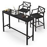 Cozyman Outdoor Bar Height Table and Chairs Set, 3