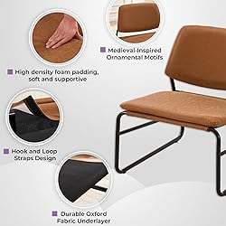 DAICO PU Faux Leather Orange Modern Accent Chair