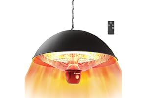 Westinghouse Outdoor Ceiling Patio Heater, Water Resistant, Adjustable Heat Output Up to 1500W, Auto Shut Off Overheat Protec