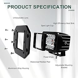 ASLONG 4PCS 5Inch LED Flush Mount 6 Modes