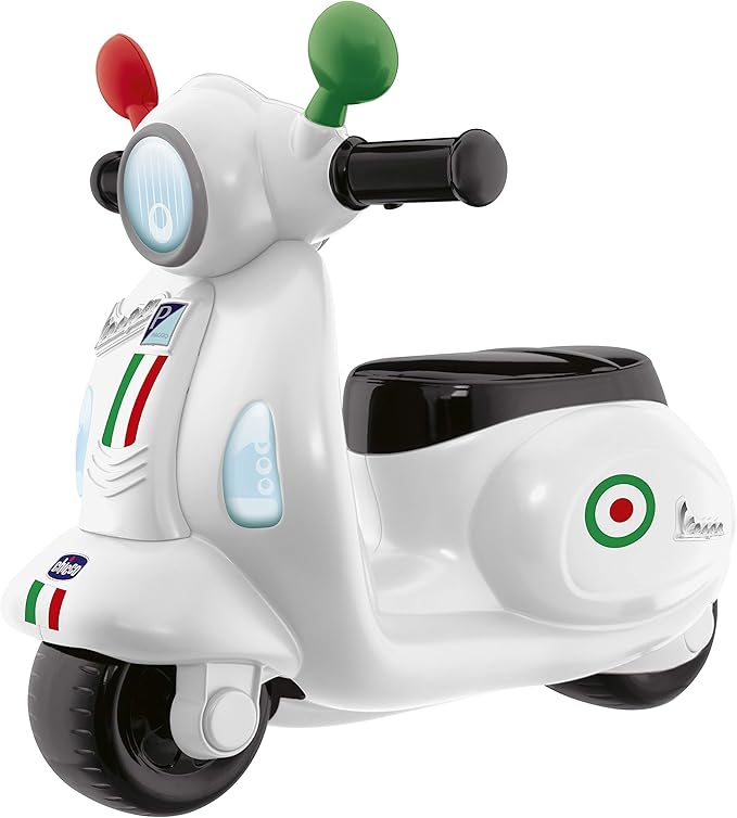 Chicco Vespa Electric for Children Spring White Motorcycle Ride Toy