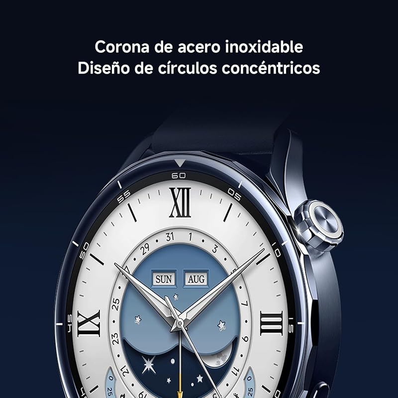 Relógio S5 46 mm, Smartwatch com ecrã, AMOLED de 1,48", até 21 dias de autonomia, mais de 150 modos desportivos, GPS dual band, NFC, monitorização de saúde, Android e iOS, preto