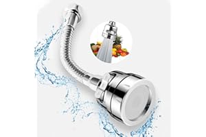 Wodgreat Kitchen Faucet Sprayer Attachment, Movable Faucet Extender with 4 Spray Modes, 360° Rotatable Sink Faucet Head, Anti-Splash Tap Booster Shower and Water Saving Faucet for Kitchen-Long