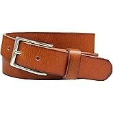 Men's Full Grain Genuine Leather One Piece Casual Dress Belt or Punk Star/Studded Jean Belt, 1-1/8"(30mm) wide