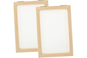 COHEALI Wooden Paper Making Screen: 2pcs Paper Making Frames, Mould and Deckle for Paper Making, DIY Paper Crafts