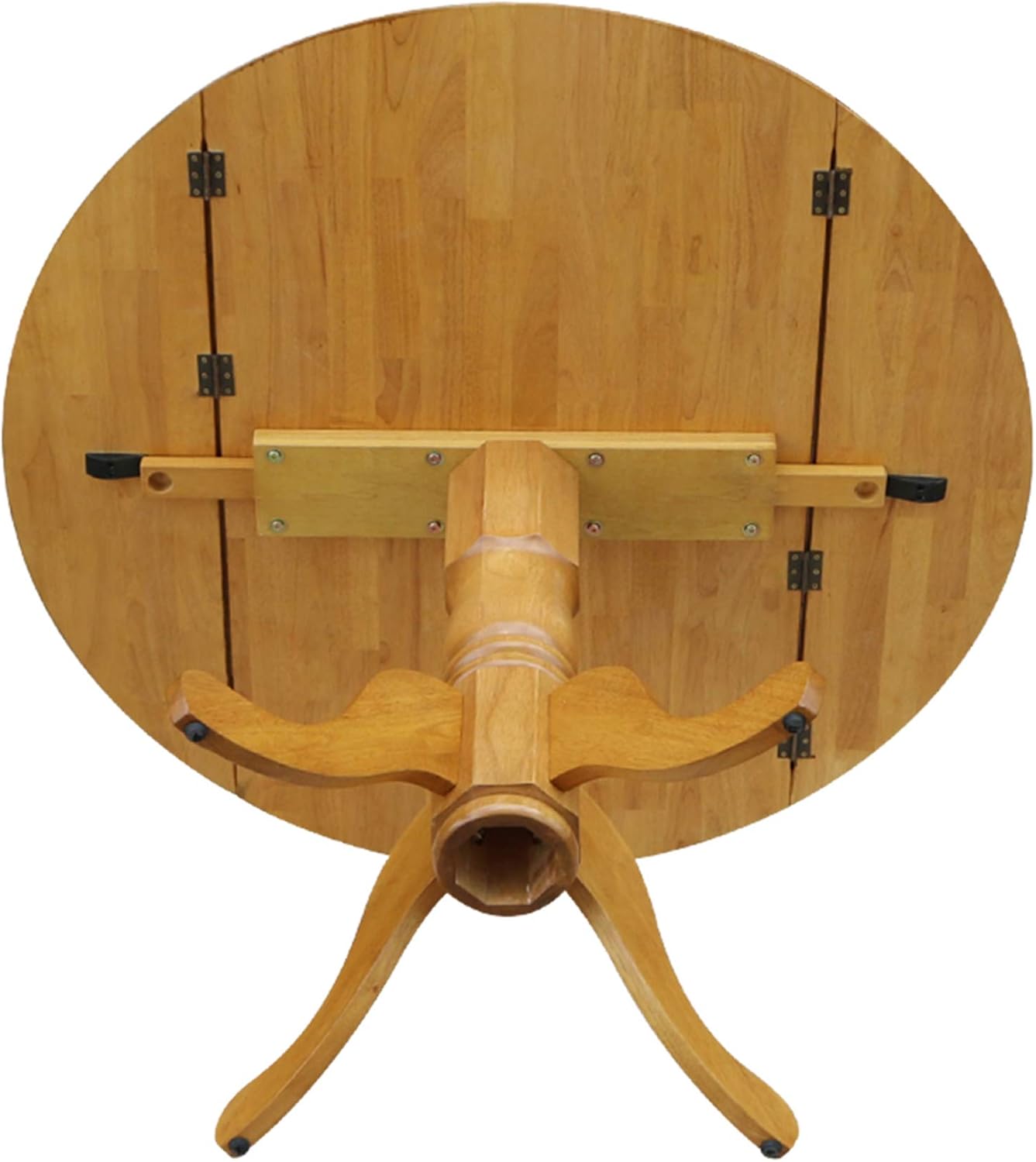 International Concepts 42-inch Round Dual Drop Leaf Ped Table, Oak - Tables