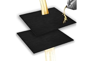 GELRIUNY 2026 Upgraded 2 Pcs 22" Oil Drain Splash Pad, Square Oil Splash Pad, Suitable for Mechanics and Automotive Technicians, Black, Heat-Resistant