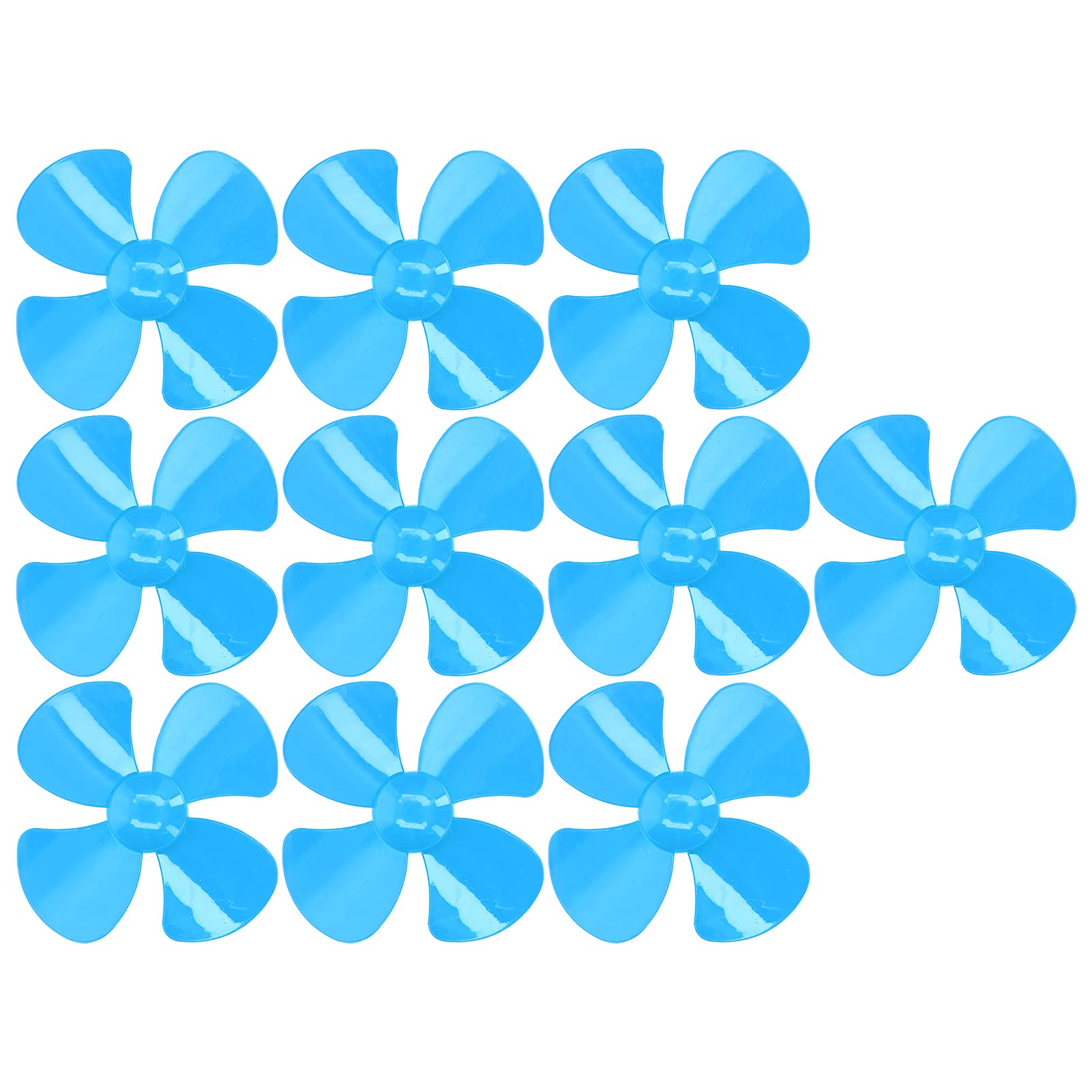 Boat Propeller 4 Blade,10Pcs Propeller 4 Blades Strong Wind Durable Materials Light Weight 40mm DIY Toy Car Propeller