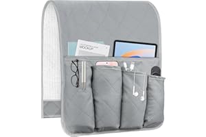 AUVCAS Sofa Armrest Organizer Non-Slip Arm Chair Bedside Storage Caddy Organizer Armchair Caddy for Recliner Couch Remote Hol